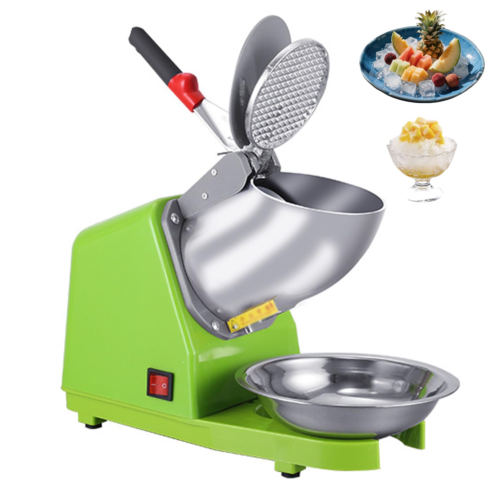 Broyeur à glace électrique à double lame et finesse réglable pour smoothies