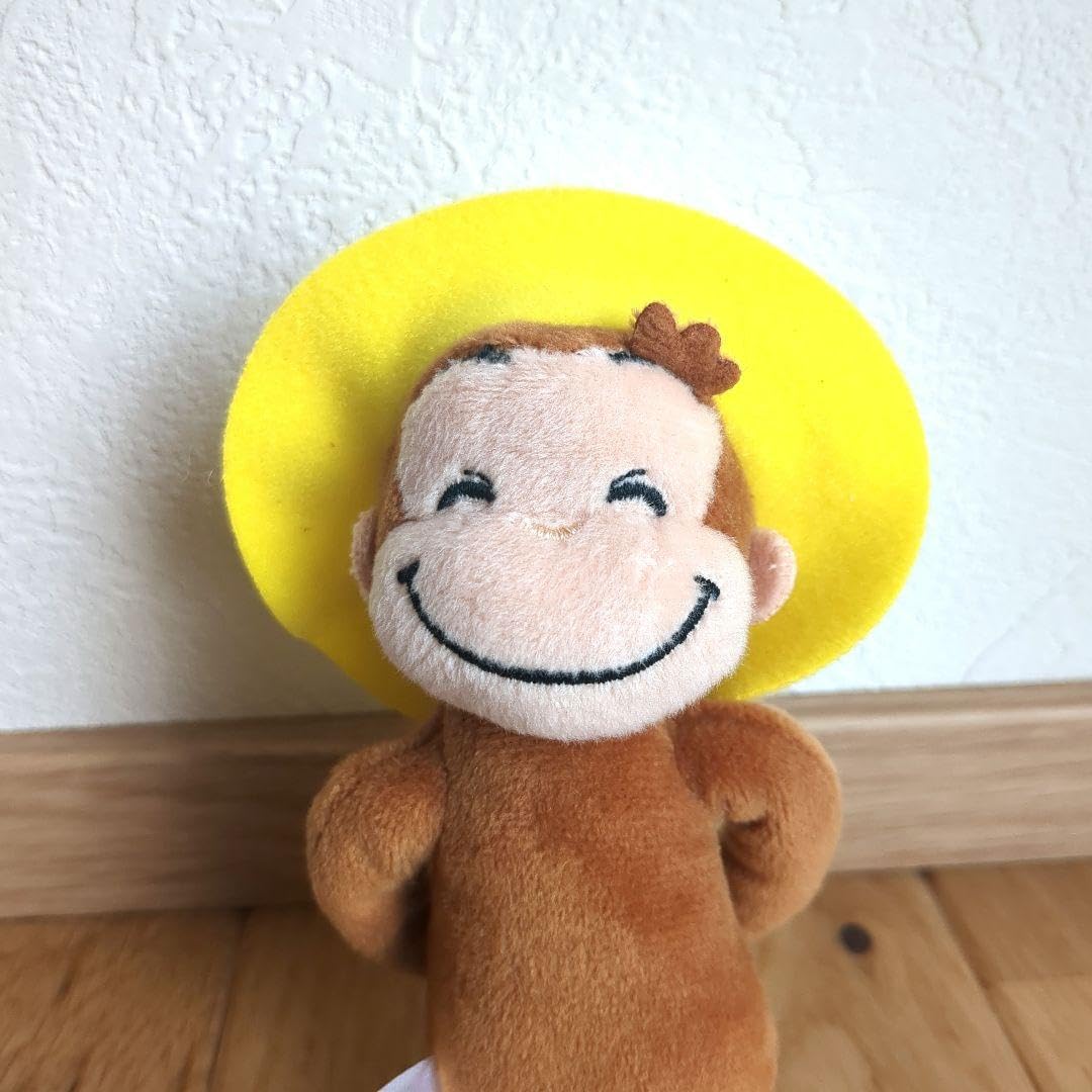 おさるのジョージ ぬいぐるみ　黄色帽子のおじさん マスコットキーホルダー 未使用 おさるのジョージ 黄色い帽子のおじさん ぬいぐるみ パペット