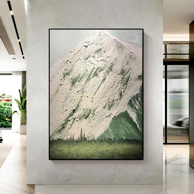 Tableau sur toile peint à la main : texture originale d'art moderne pour un salon de prestige