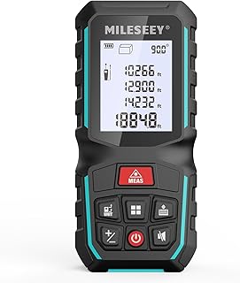 MiLESEEY G2 Laser Measurement Tool 330FT with ±0.06 Inch Accuracy, Distance Area Volume Measure and Pythagoras, Portable Handle Laser Measure with 4 Unit Switch & Digital Angle, with Pocket Clip