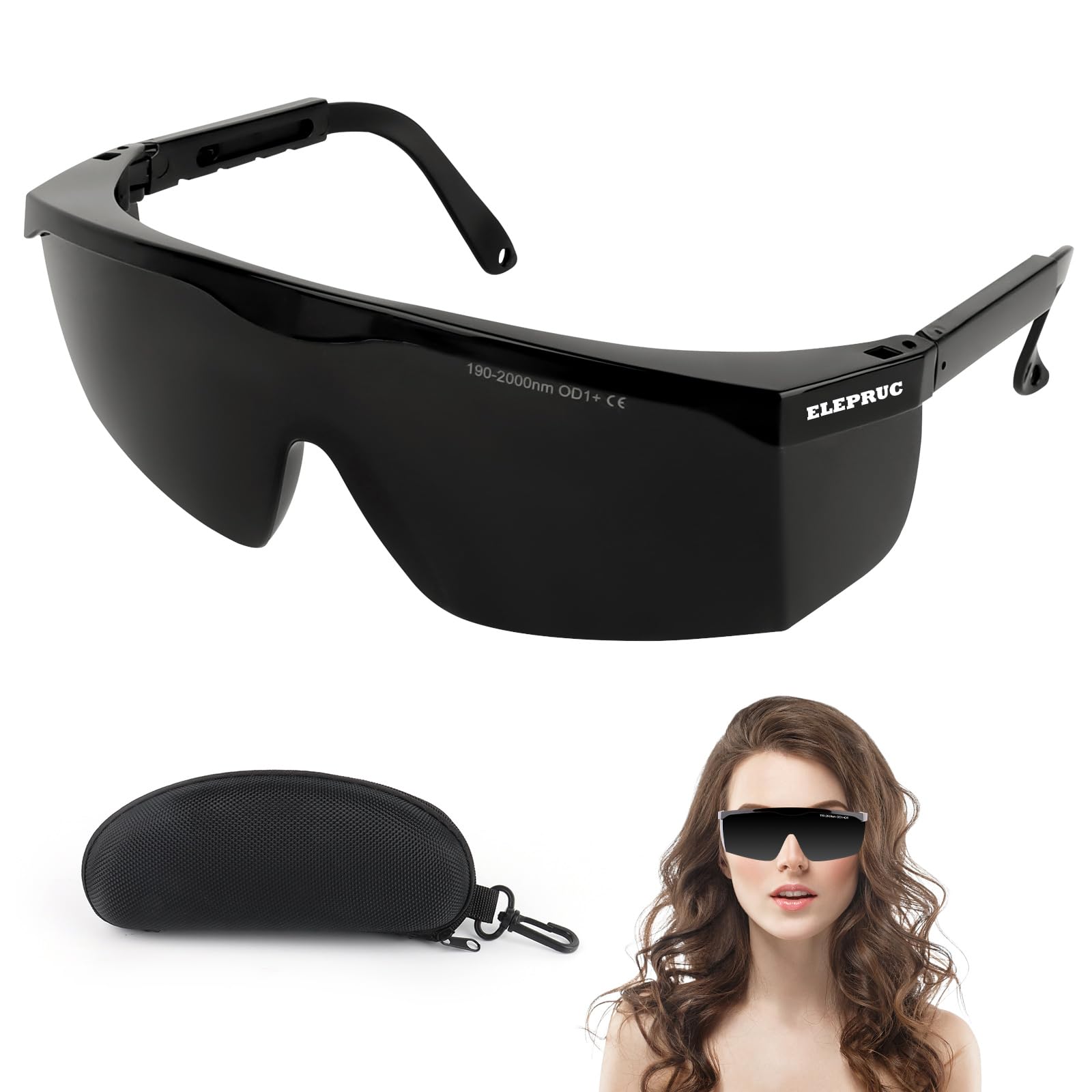 Okulary ochronne laserowe IPL 190 nm – 2000 nm, okulary ochronne UV, okulary ochronne laserowe do ochrony oczu i depilacji laserowej, opalania, terapii światłem czerwonym