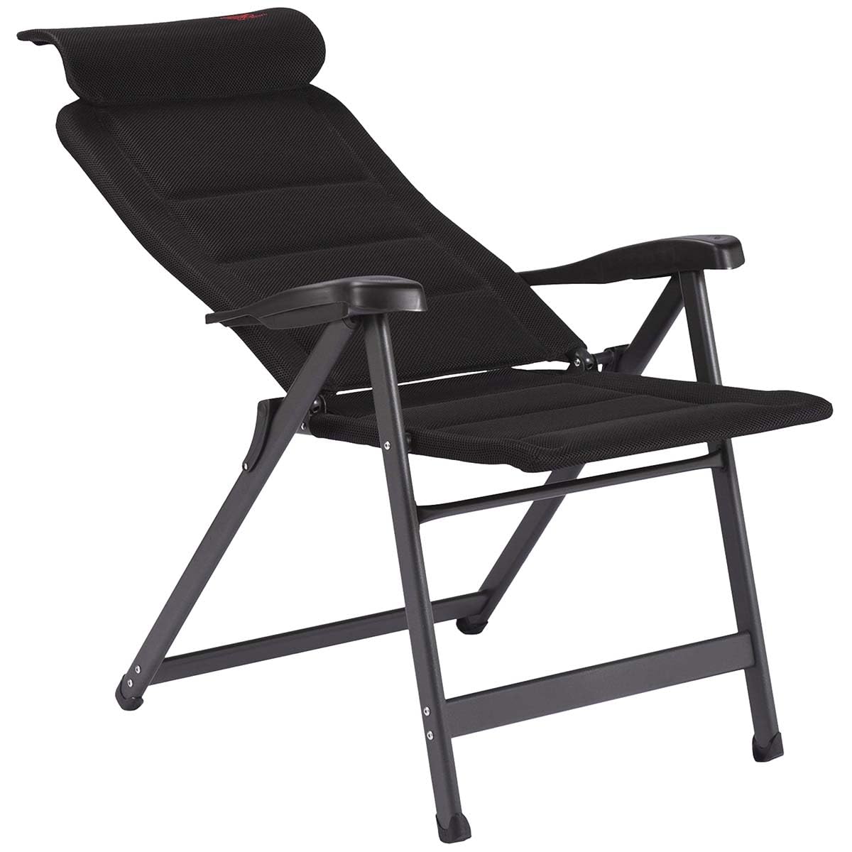 Crespo Gartenstuhl AP 240 Air Deluxe Compact Camping Liege Stuhl Klappstuhl Alu schwarz