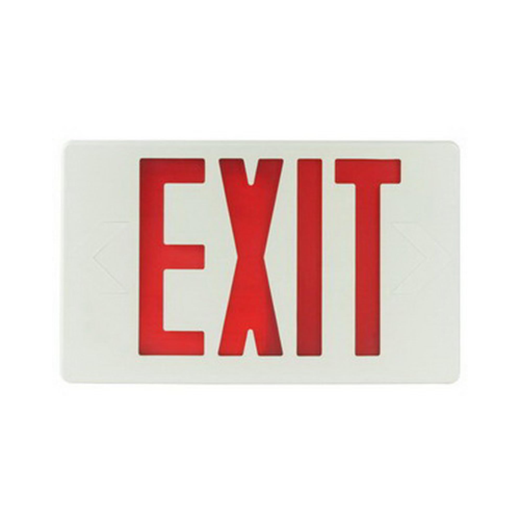 Exitronix LED Exit Sign - White Thermoplastic - Red Letters
