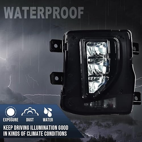 Miniatura 9 de Luces antiniebla compatibles con Chevy Silverado 2007-2015Chevy Suburban 2007-2017GMC Sierra 2007-2015GMC Yukon 2010-2018, 2 lámparas antiniebla