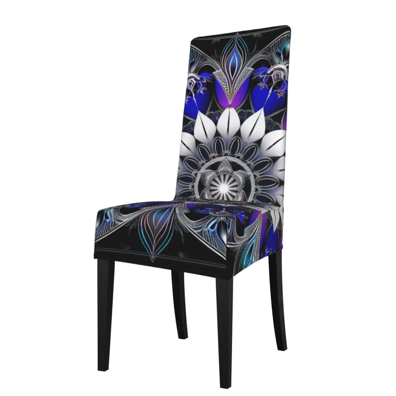 WPKJU Rectangle Mandala Print Print Dining Chair Covers Removable Chair Seat Covers Decorative for Kitchen & Bar Stools