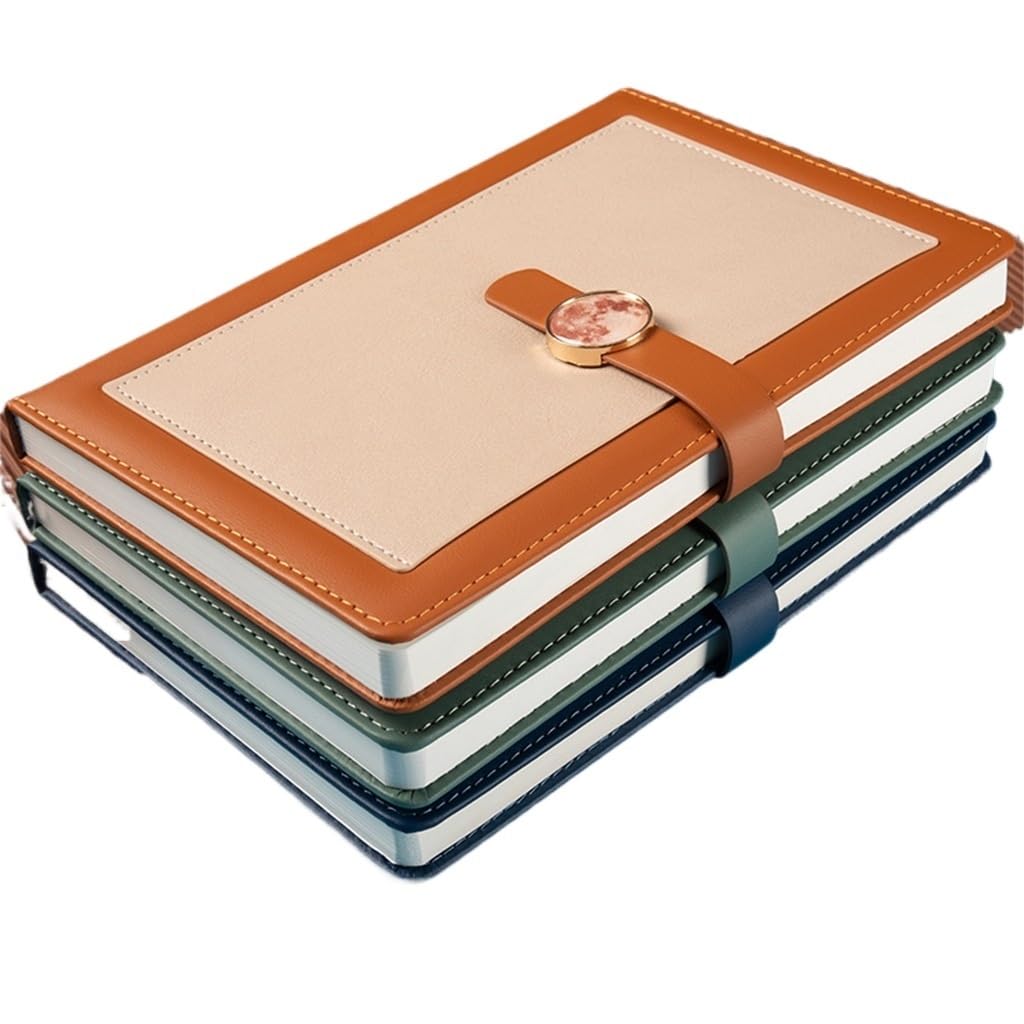 Cuaderno de negocios A5, cuaderno for estudiantes, juego de libro de contabilidad manual, juego de diario magnético a presión, 3 libros