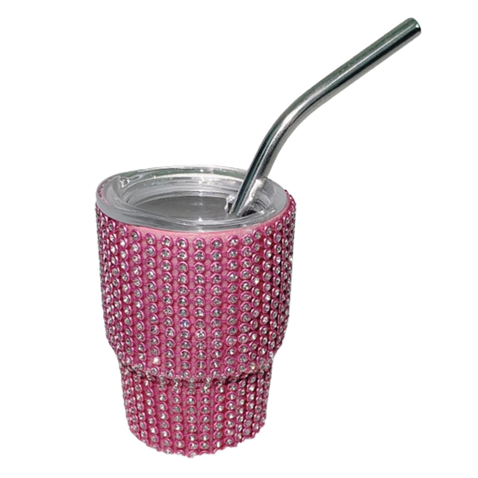 Hermosa taza con pajita, taza con pajita, taza de agua con aislamiento espumoso, taza de café, mini vaso de chupito con pajita, de grado alimenticio, a prueba de fugas, resistente al calor, dorada