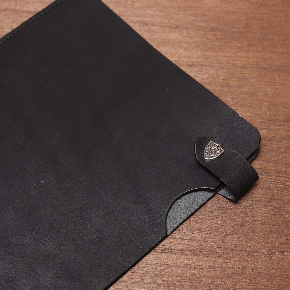 Amazon | A5 レザーファイル カウレザー ブラック（牛革