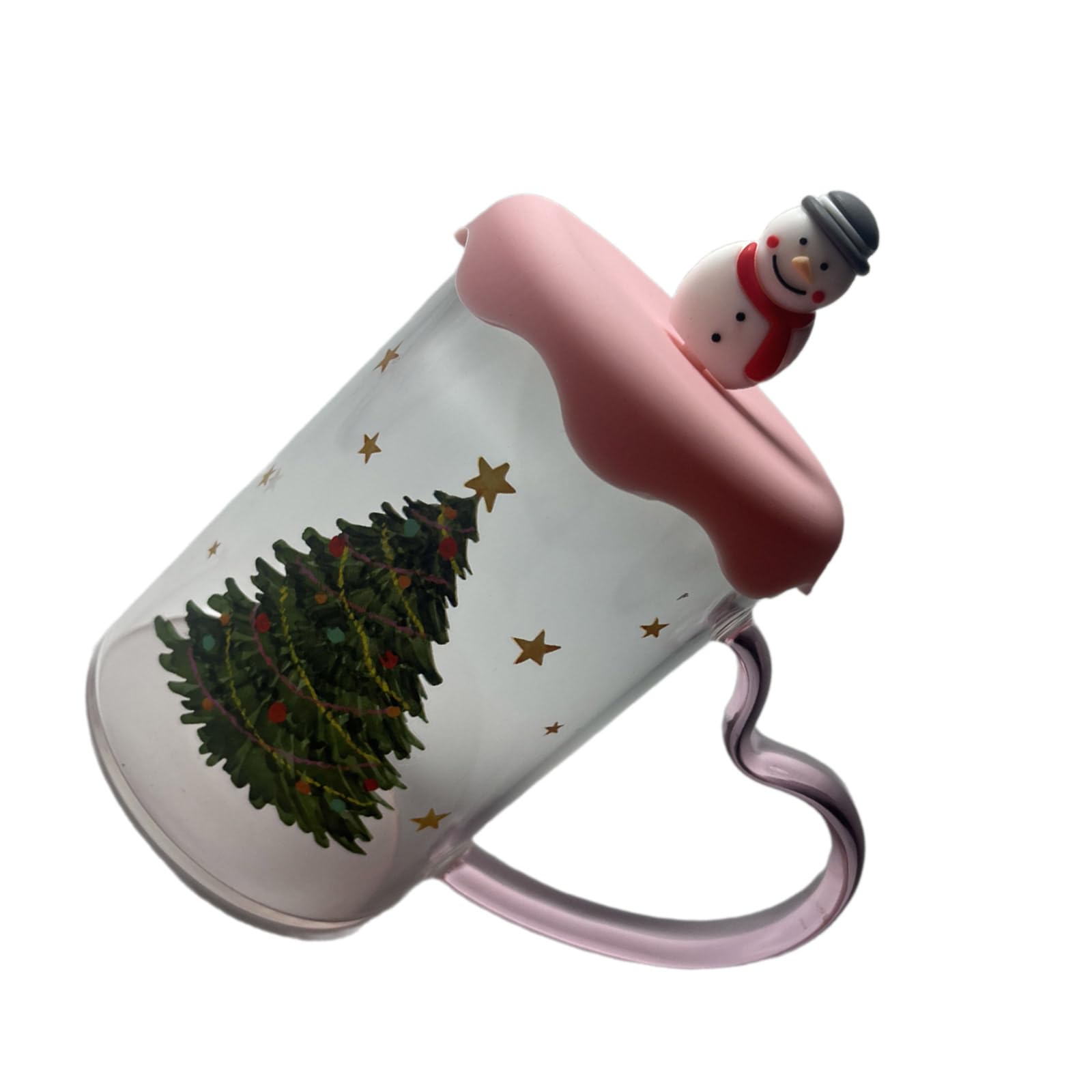 Xinsheinelry Beverage Cups with Handle Glass Cup Creative Wine Cup Christmas Series Unique Suitable for Parties Gatherings Wine Glasses