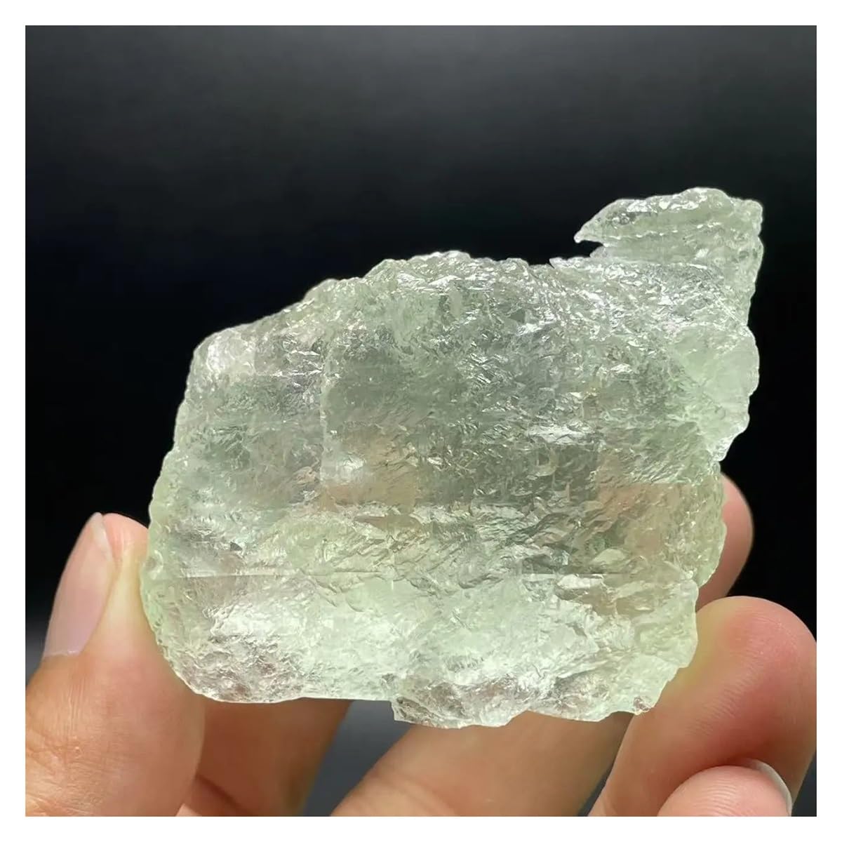 Fluorita natural de 155g: piedra de cristal decorativa para el hogar con collar de soporte