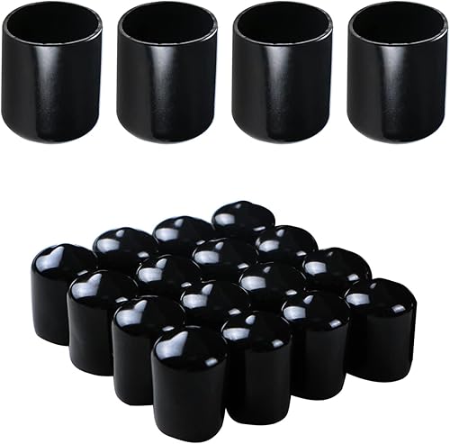 Aopin Cubierta de tapa de extremo redondo de goma de 34 pulgadas (0.748 in), protectores de rosca de PVC flexible de tubería de tubería protectora