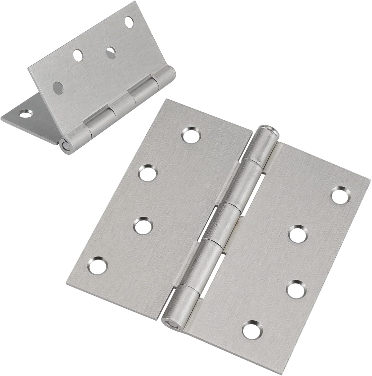 18 Pack NoiseFree Door Hinges Brushed Nickel Door Hinges 4 inch