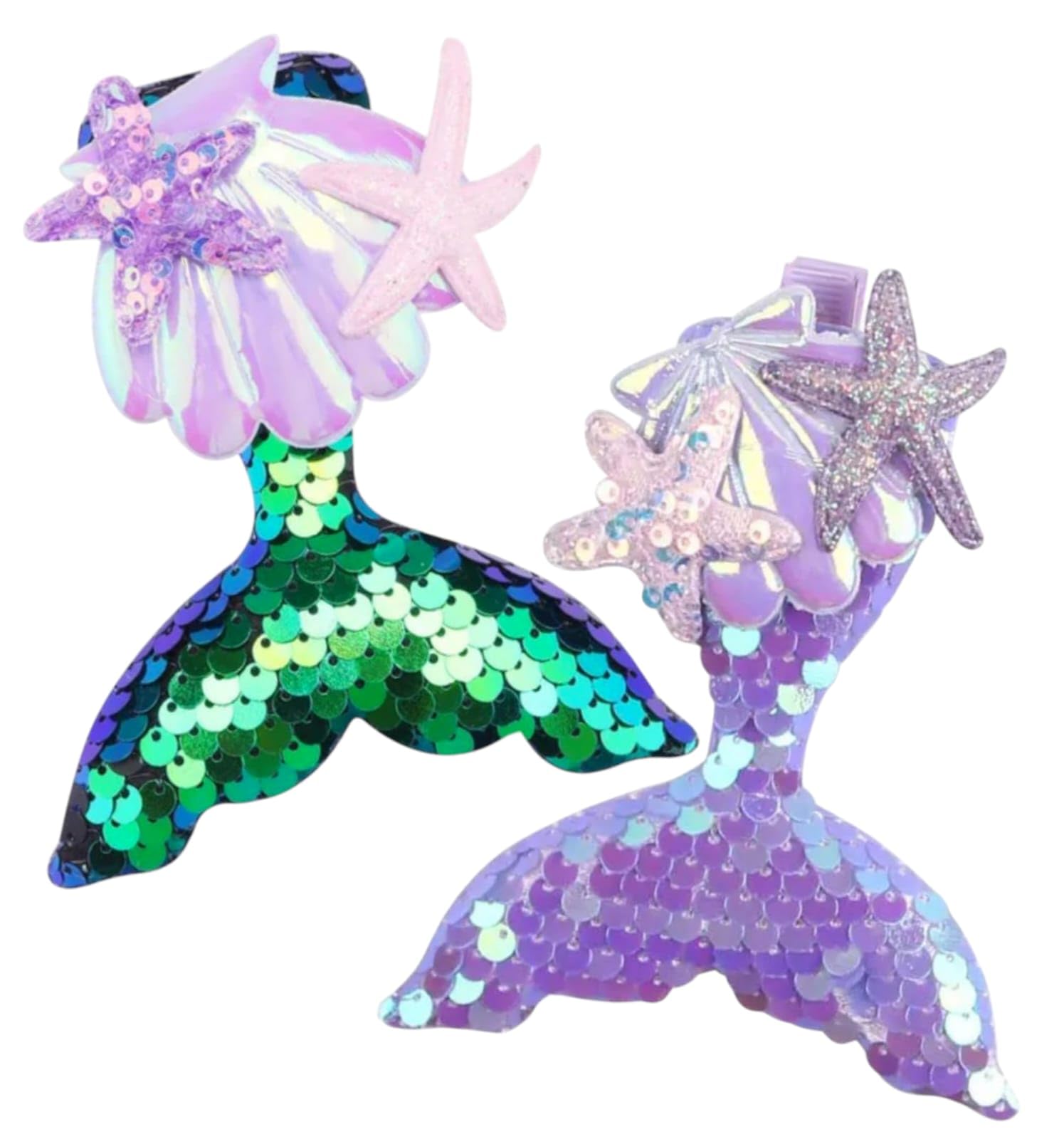 TERA 13 Mermaid Hair Clip for Girls and Kids - Hair Pin, Sequence Clip, Headwear, Cartoon Hair Accessories - Return Gifts