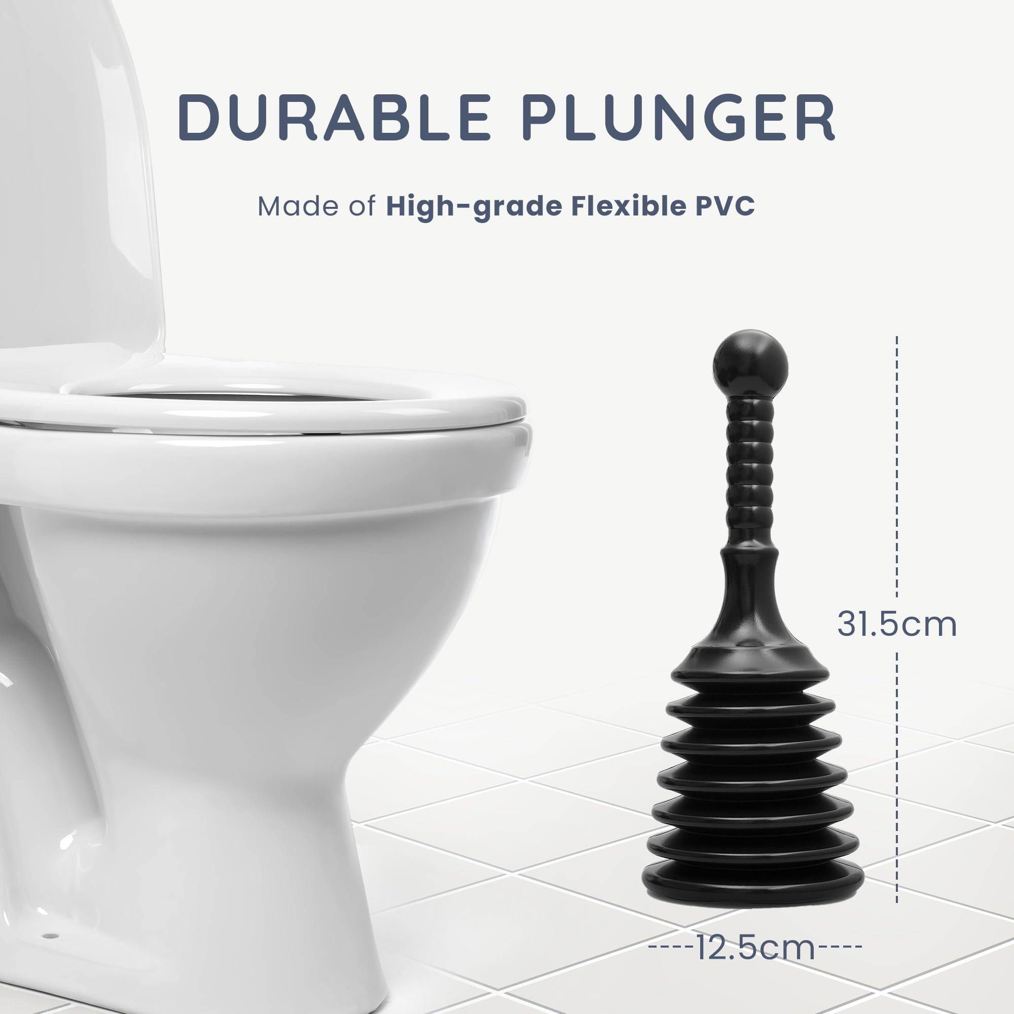 CUQOO Heavy Duty Flexible Sink and Drain for Bathrooms Kitchens, Baths, Sinks and Showers, Effortless - Image 3