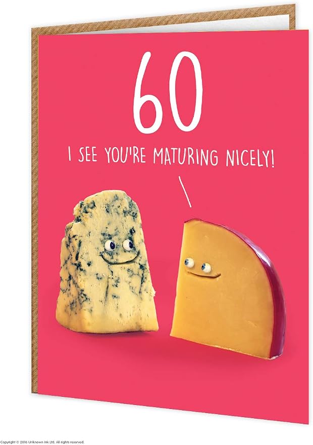 Carte D Anniversaire 60 Ans Drole Et Humoristique Carte D Age Blague Au Fromage Matoring Nicely Vendu Par Unknown Ink Amazon Fr Fournitures De Bureau