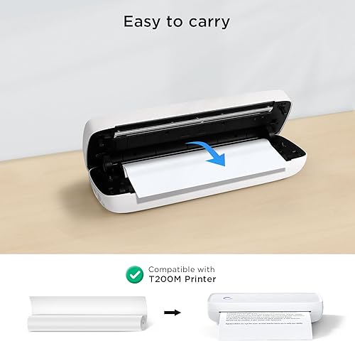 Vista 9 de SUPVAN T200M - Papel térmico de 8.5 x 11 pulgadas, tamaño carta de EE. UU., 200 hojas de apilamiento continuo para impresión por lotes, sin BPA