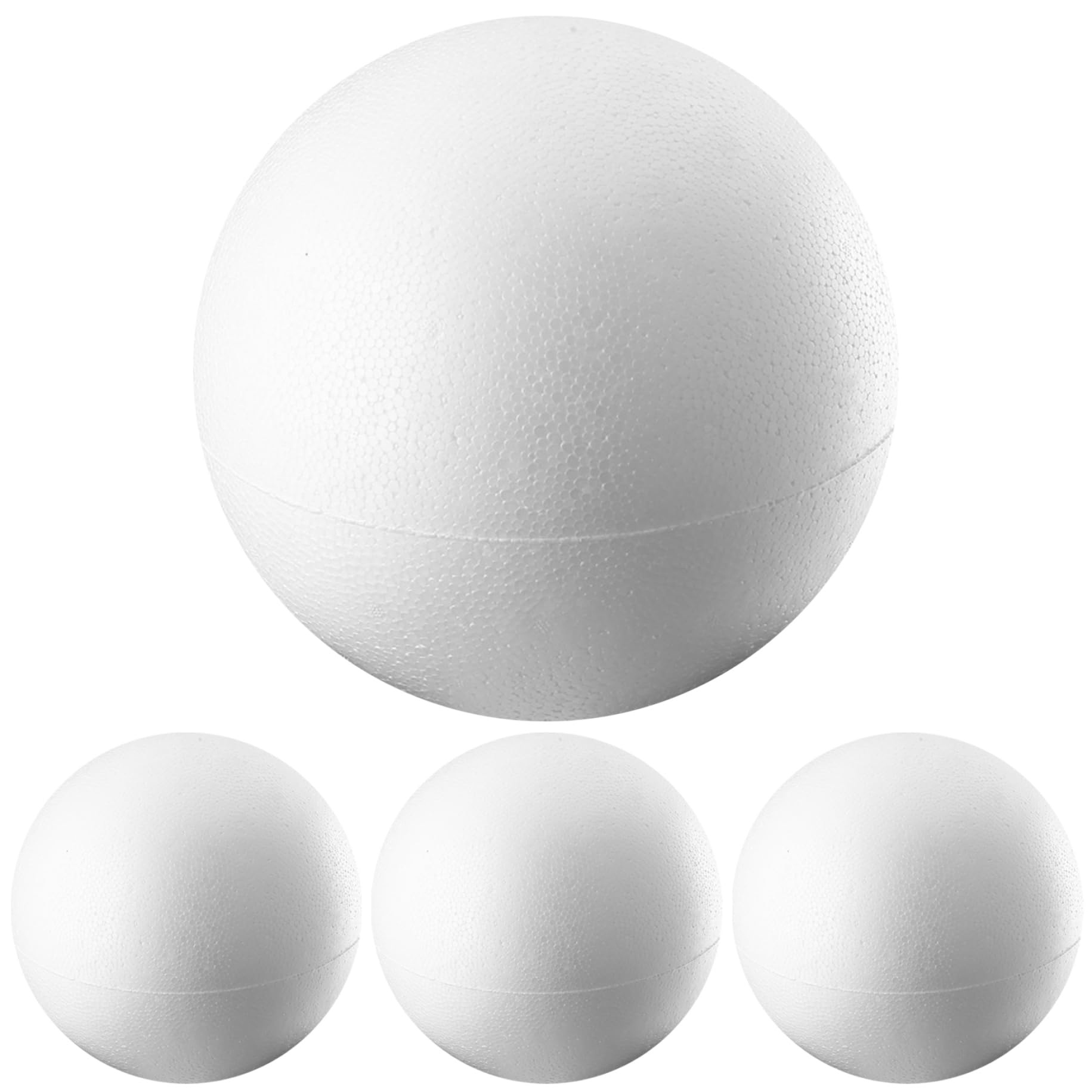 CAKEEYUM Large Foam Ball 4Pcs 8" White Foam Balls for Crafts Smooth Styrofoam Balls Craft for Arts & Christmas Ornaments Round for DIY Wedding Party Home Decor Large Ball