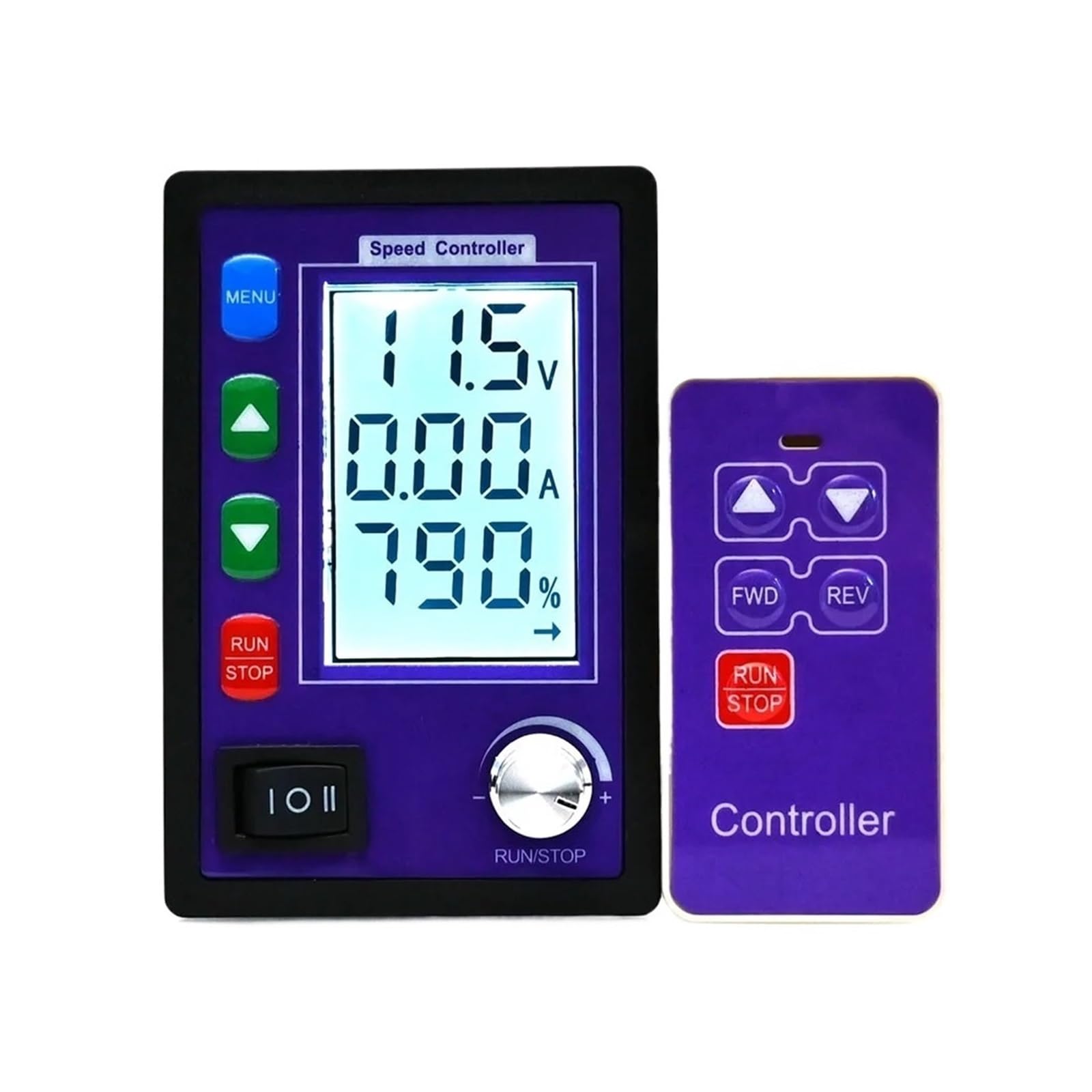 Controlador de motor de escobillas de CC 30A con control remoto inalámbrico y voltímetro