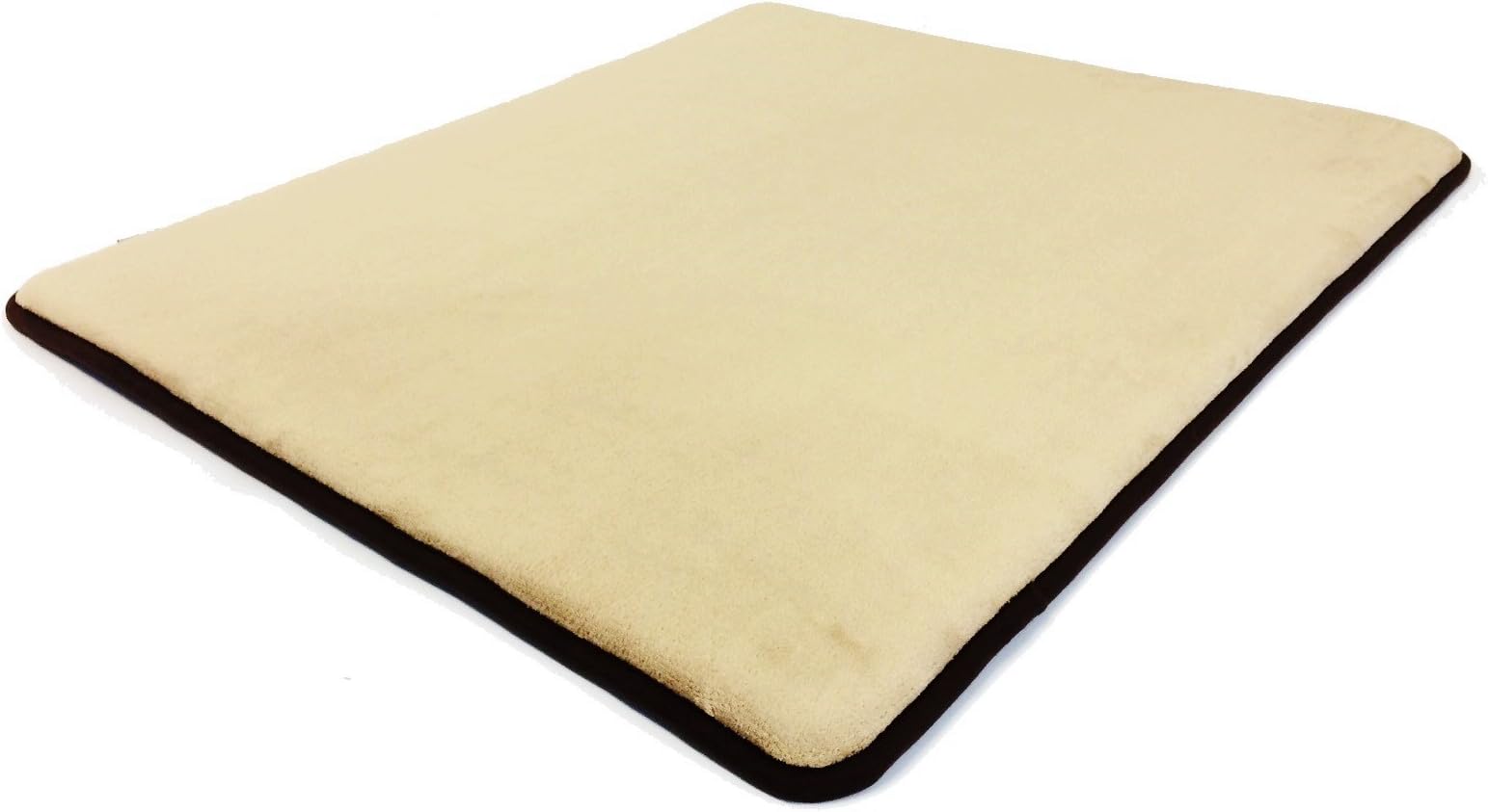 ClicksEZ Memory Foam Dog Bed, 48"x30"x1.1", Coral Fleece, Waterproof Non-Slip Bottom โ Gray โ Pet Mat for Small, Medium, and Large Dogs