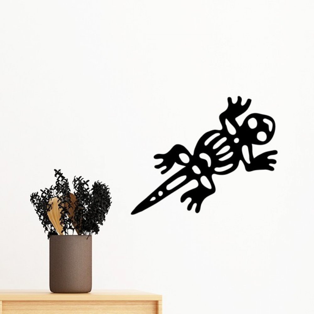 Sticker gecko mexicain 35cm amovible au design de totem de civilisation ancienne
