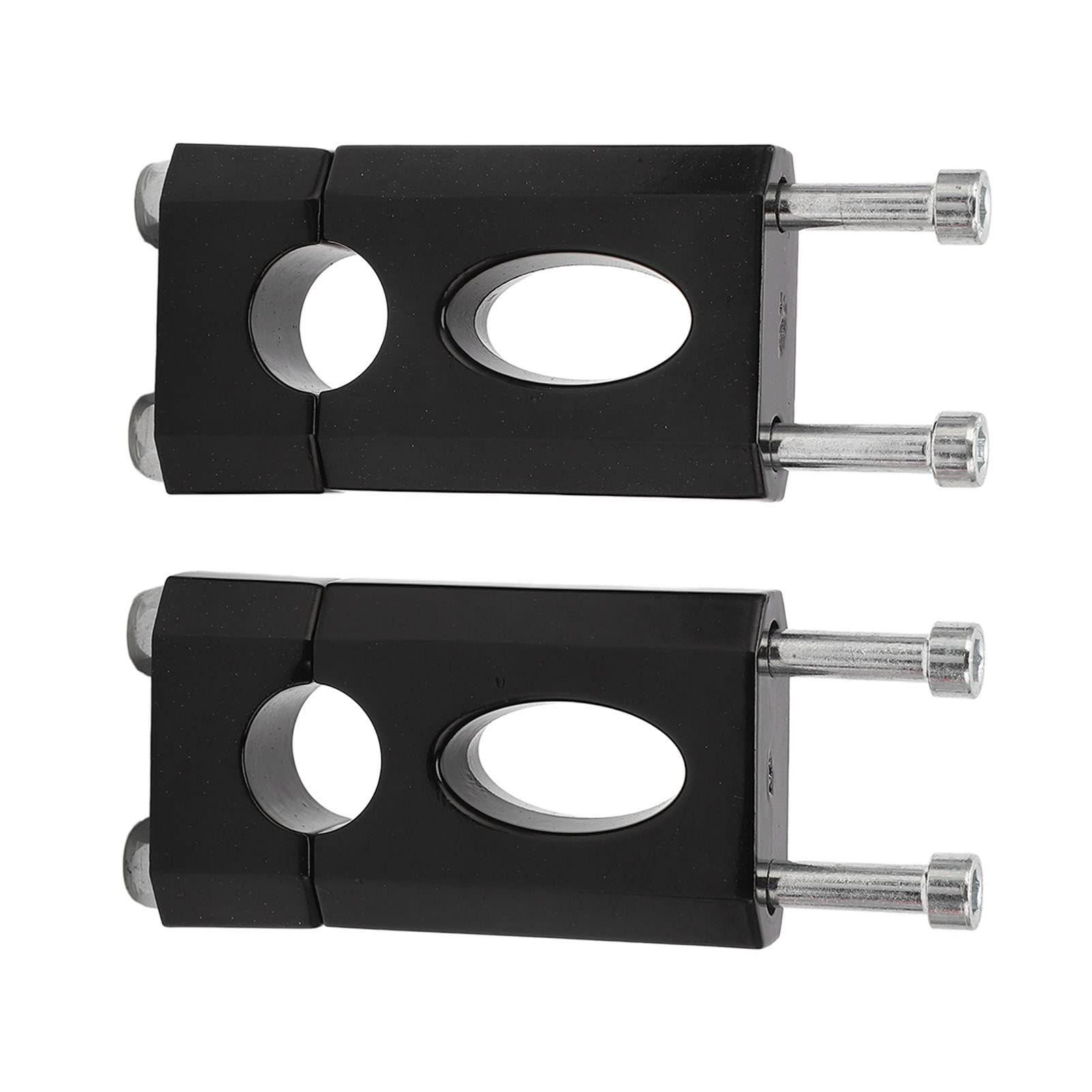 1 Paire de Rehausseurs de Guidon pour Moto, 7/8 Pouces 22mm en Aluminium Noir, Pince de Montage pour Guidon, Accessoires de Moto