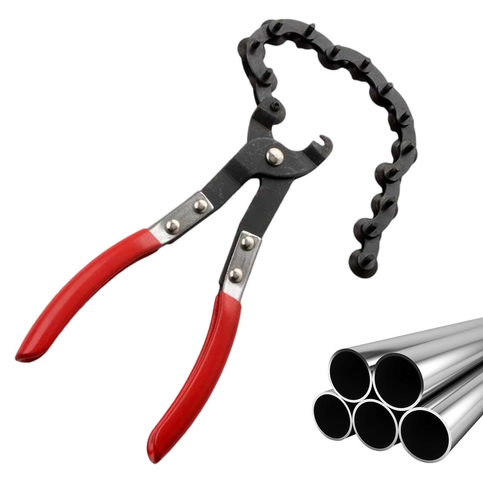 Cortatubos De Escape Alicates de cadena con mango metálico ergonómico
