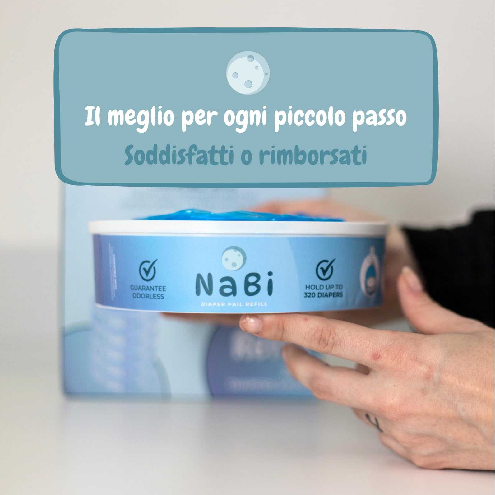 Ricarica Compatibile con Mangiapannolini Maialino Foppapedretti, Angelcare e Litter Locker II, Confezione da 5 Ricariche Profumate e Convenienti. Incompatibile con Dress Up e XL.