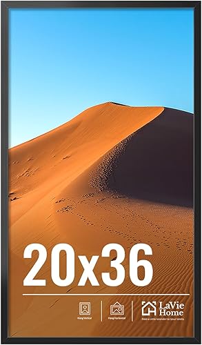 Miniatura 147 de LaVie Home Marco de fotos de 2 x 3, marco de fotos negro de 2 x 3 con plexiglás HD, marco de visualización de 2 x 3, 1 paquete, colección clásica