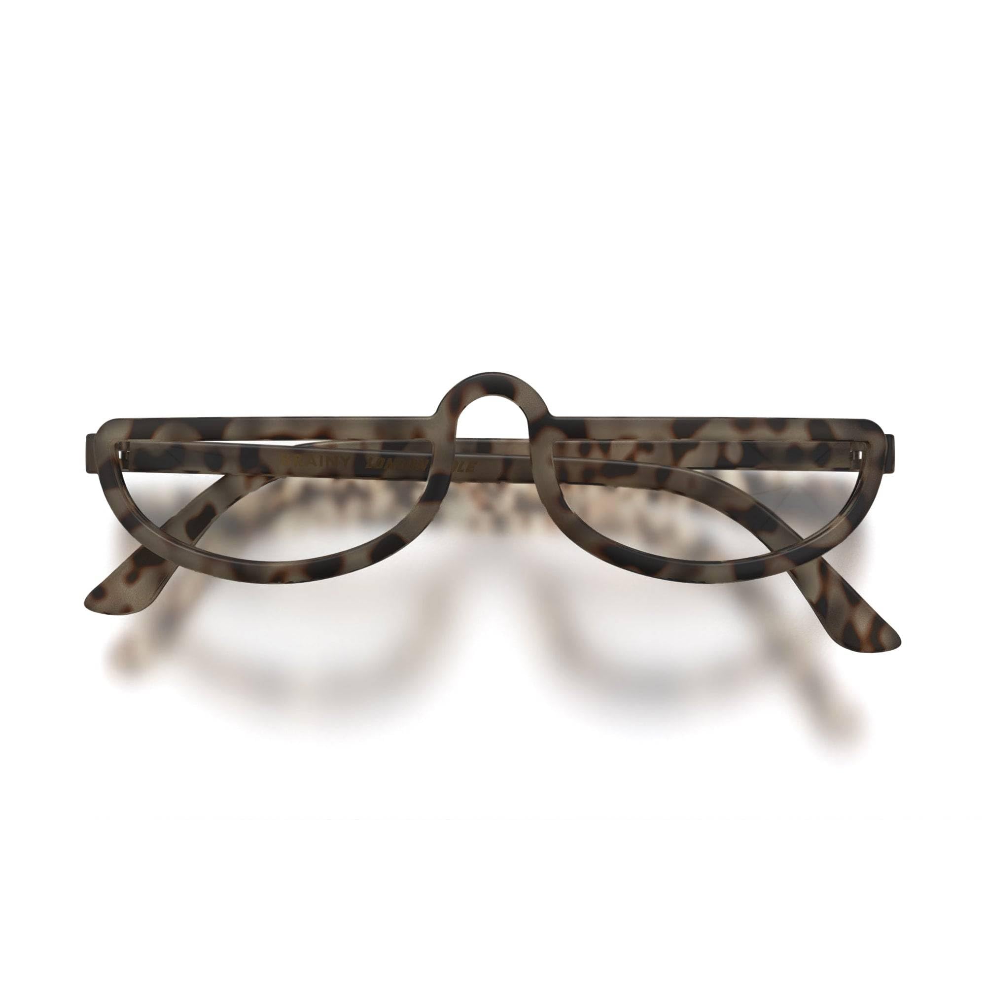 LONDON MOLE® Brainy reading glasses | Cool half moon shaped readers | Unisex | Spring hinges