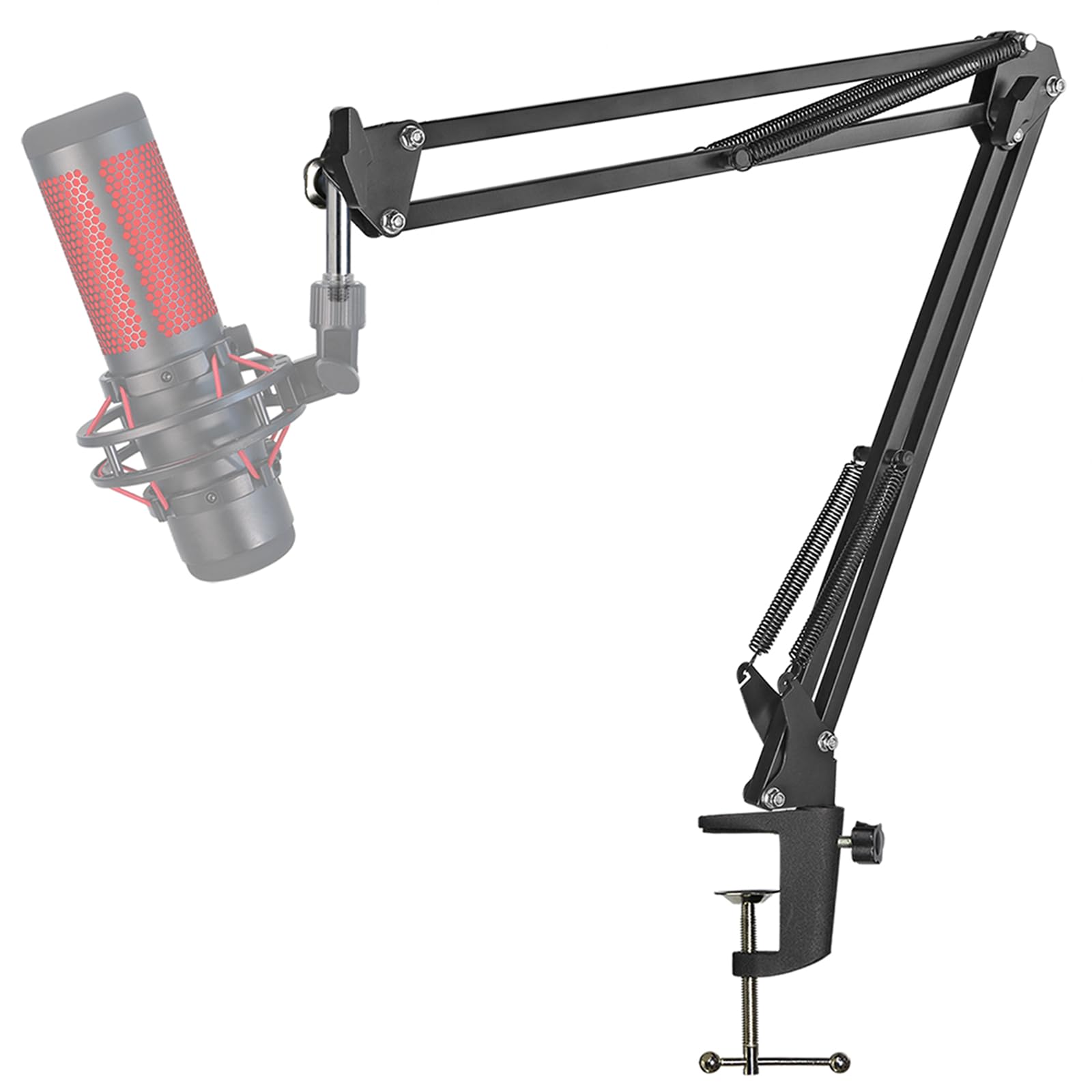 Brazo para Micrófono compatible con HyperX Quadcast - Soporte Profesional de Tijera Ajustable Compatible con el Micrófono HyperX SoloCast S by YOUSHARES - Soporte para micrófono
