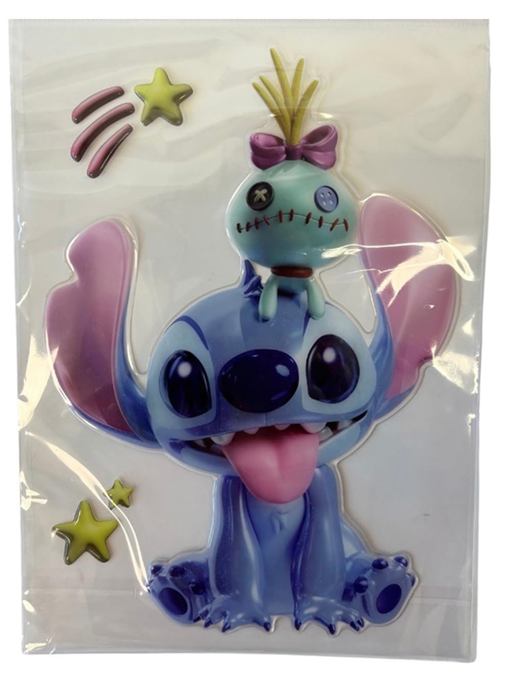 Disney Fensterbild Stitch mit Scrump DIN A4 blau