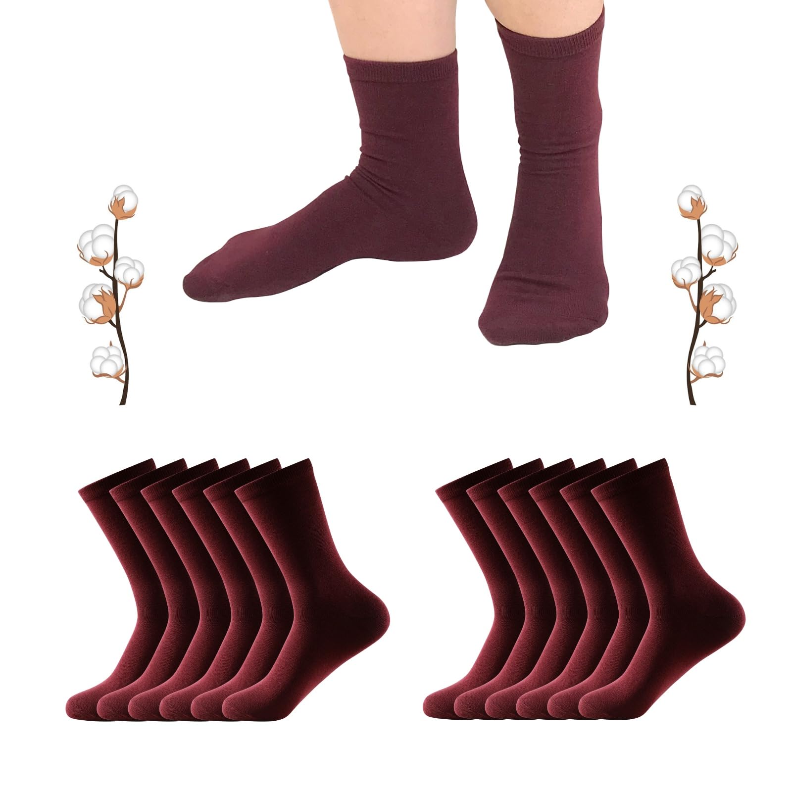Balseti Calcetines Bajos Colegio 85% Algodón Niños y Adultos. Pack de 6 pares. Modelos Uniforme Escolar, Hombre Ejecutivo, Reunión de Negocios. Diseño Unisex. Granate, Azul Marino, Verde, Gris Oscuro.
