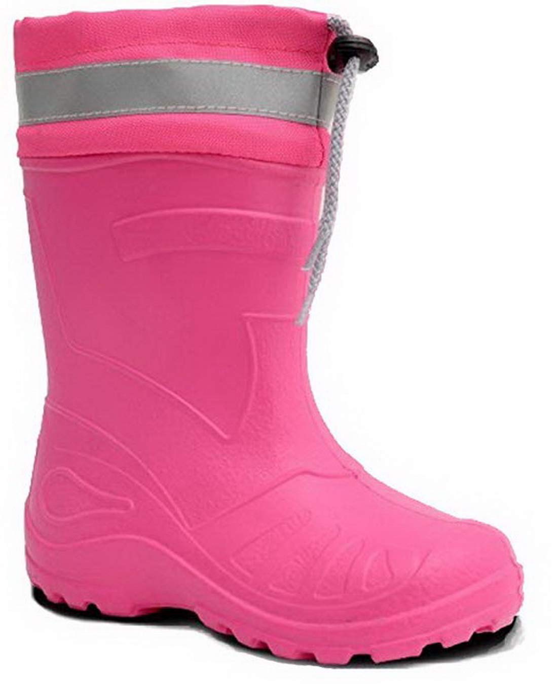 Ultra Light EVA Kids Girls Wellington Boots Rainy Snow Wellies Red Very Warm Liners — view 2