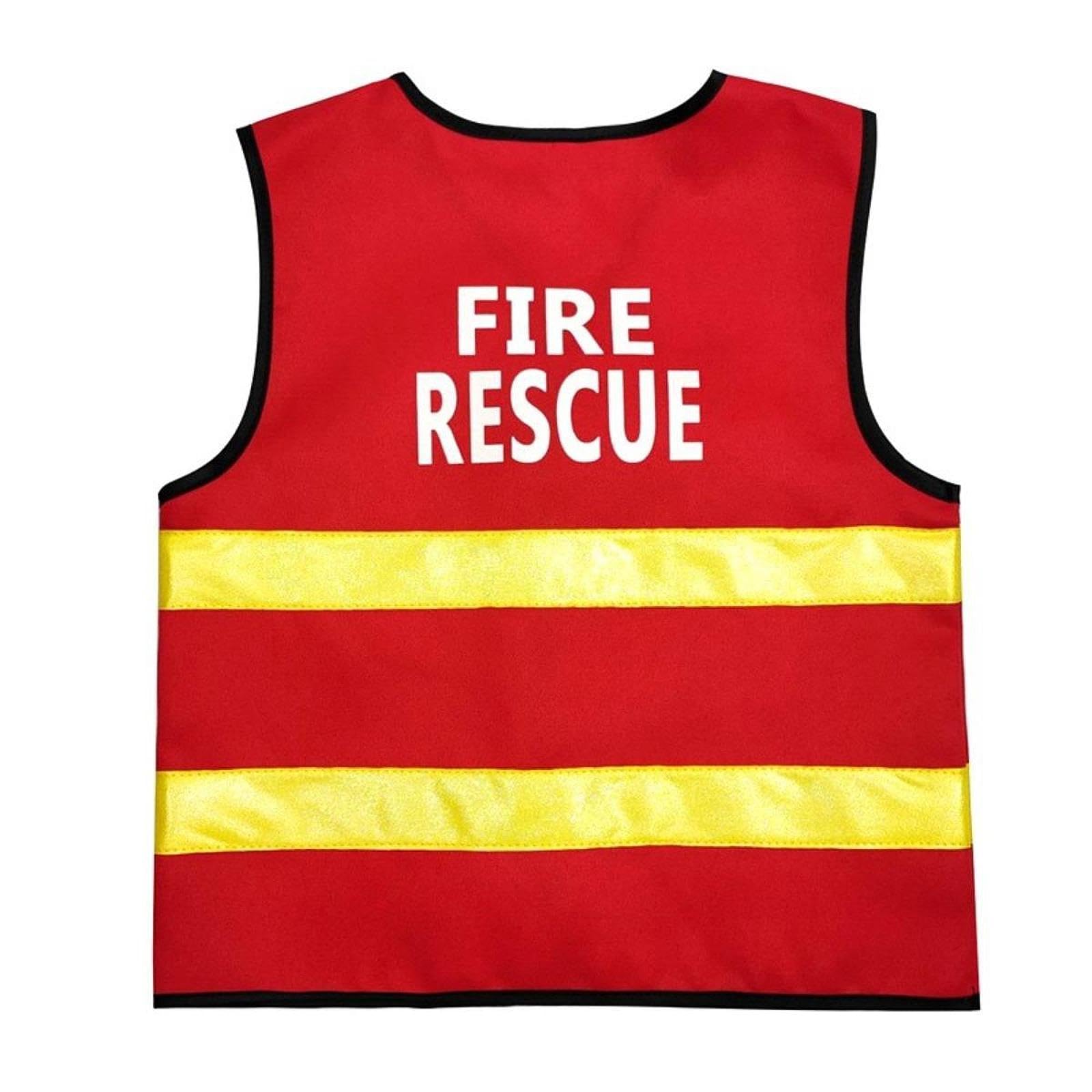 Amagogo Gilet da Pompiere per Bambini Gilet da Festa per Pompiere vestibilità Lavabile Accessorio per Costume da Pompiere Premium per età 3-10 Anni, 6 Pezzi