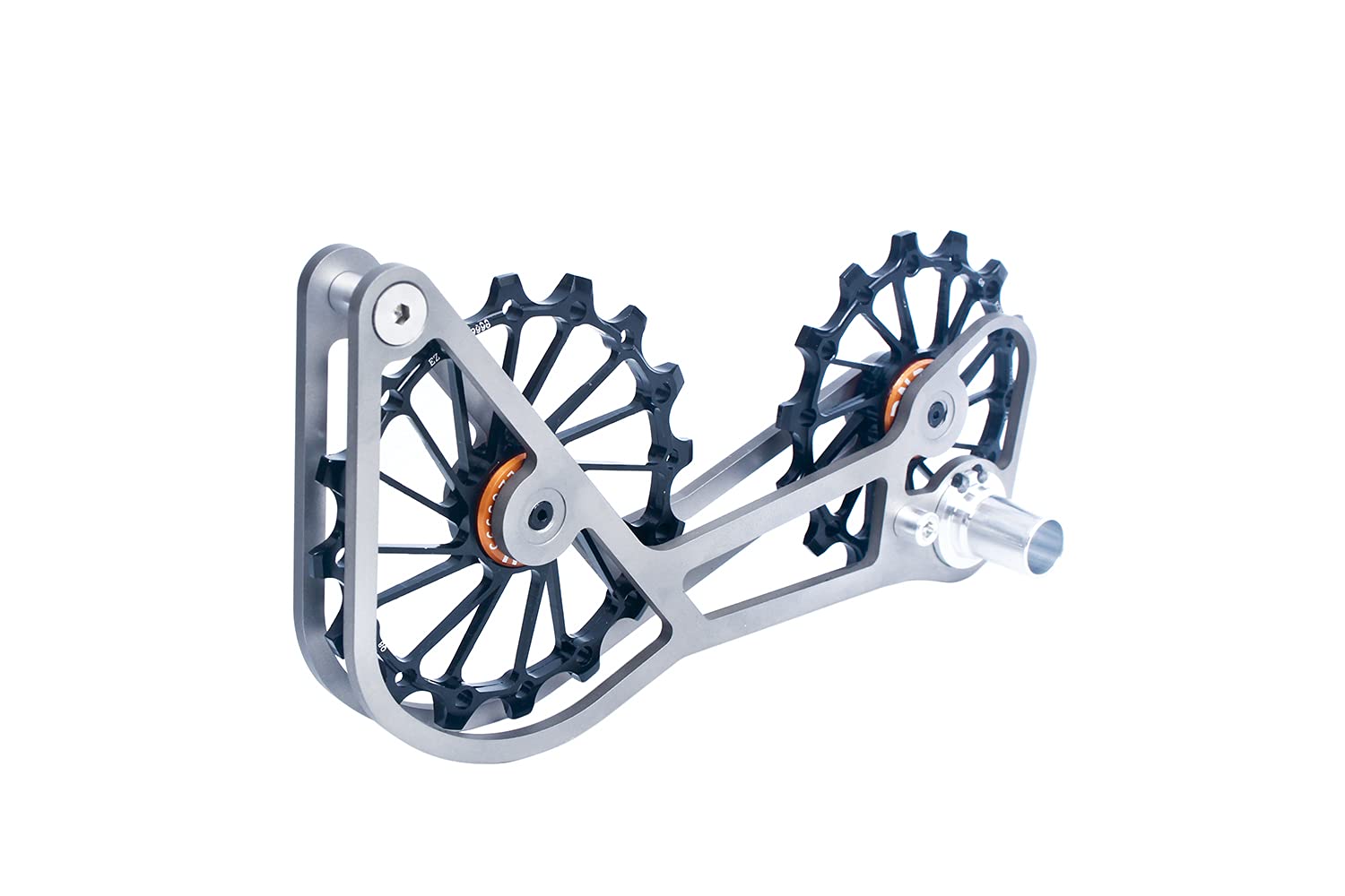 SwishTi Titanium Road Cyclocross Gravel Bicycle Bike Rear Derailleur Oversized Pulley Wheel System Cage OSPW for Shimano Ultegra/Dura Ace 6700/6800/7800/7900/7970/9000/9070 10/11 Speed use (Black)