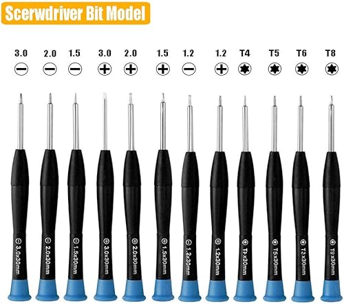 Miniatura 2 de Juego de destornilladores de 17 piezas con destornilladores con diferentes tamaños de destornillador Phillips y Torx de cabeza plana, herramienta de