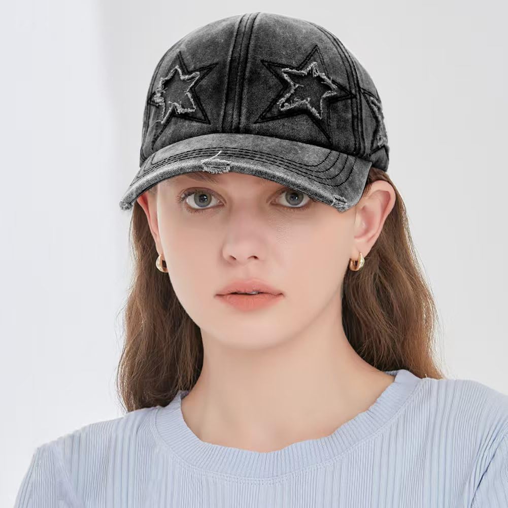 Vintage Washed Distressed Baseball Cap for Women Men Adjustable Sports Hat - Image 3