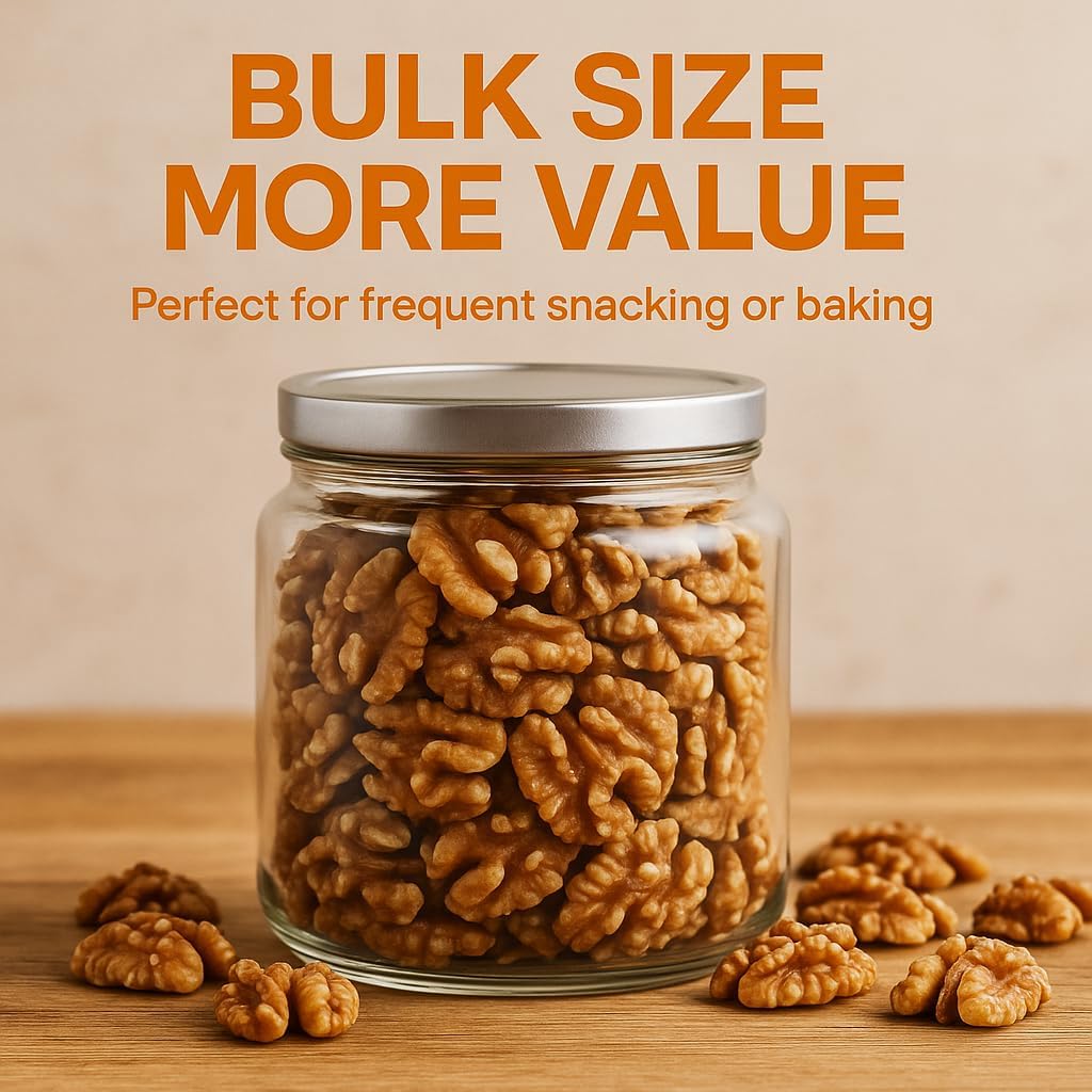 GiDeli Nueces Peladas Enteras 3 x 5 kg - Sin Sal - Bolsas