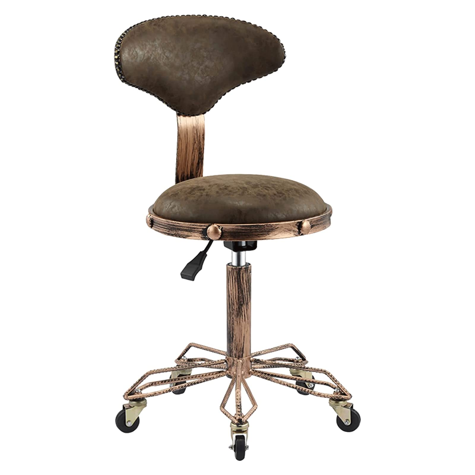 Chaise de bar a roulettes rotative pour salon de beaute et massage