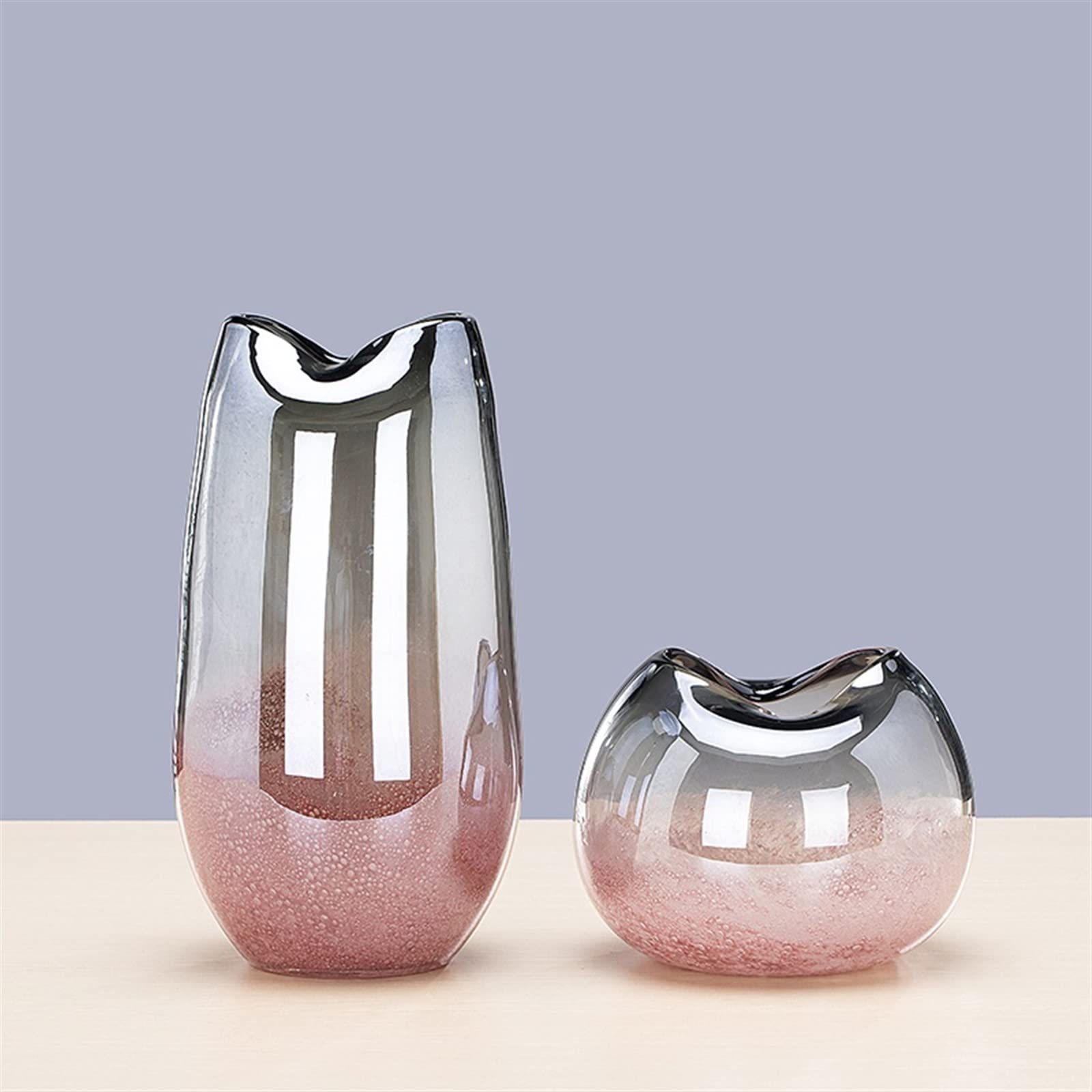 Vases Décoratifs Vase en verre moderne simple, salle modèle de luxe léger, décoration douce, décoration de salon, arrangement de fleurs de table, articles de fleurs en verre créatifs Vase de Fleurs (