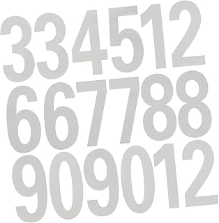 DOITOOL 4 Sheets Mailbox Digital Stickers Logo Stickers Reflective Stickers Label Stickers Apartment Door Numbers Front Door Numbers Mailbox Numbers for Outside Sticker Numbers for Crafts