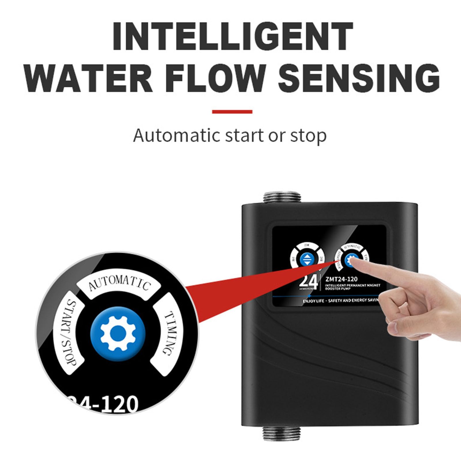 Pompa del Booster a Pressione Dell'acqua 120 W 3 Marce per L'irrigazione del Giardino Doccia Domestico (Plug dell'UE 100-240 V.)
