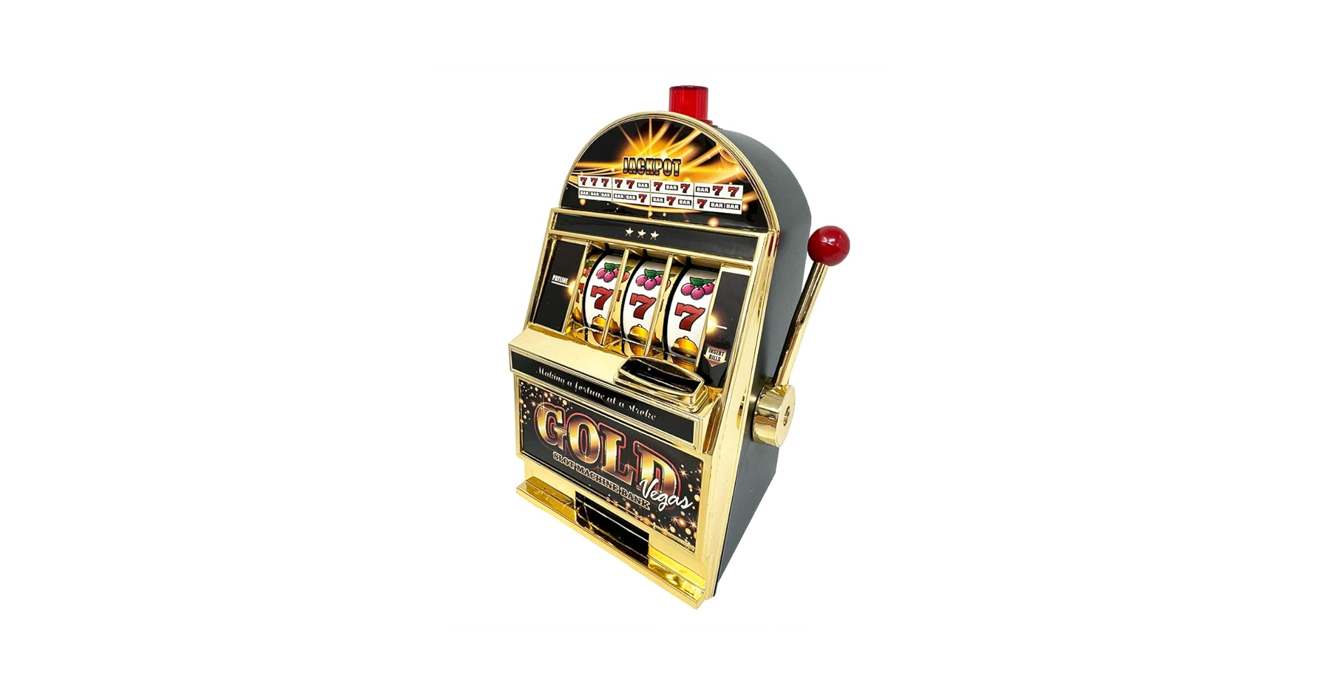 貯まる！遊べる！貯金箱　GOLD Vegas SLOT MACHINE BANK Amazon.co.jp: スロットマシンバンク GOLD VEGAS 貯金箱