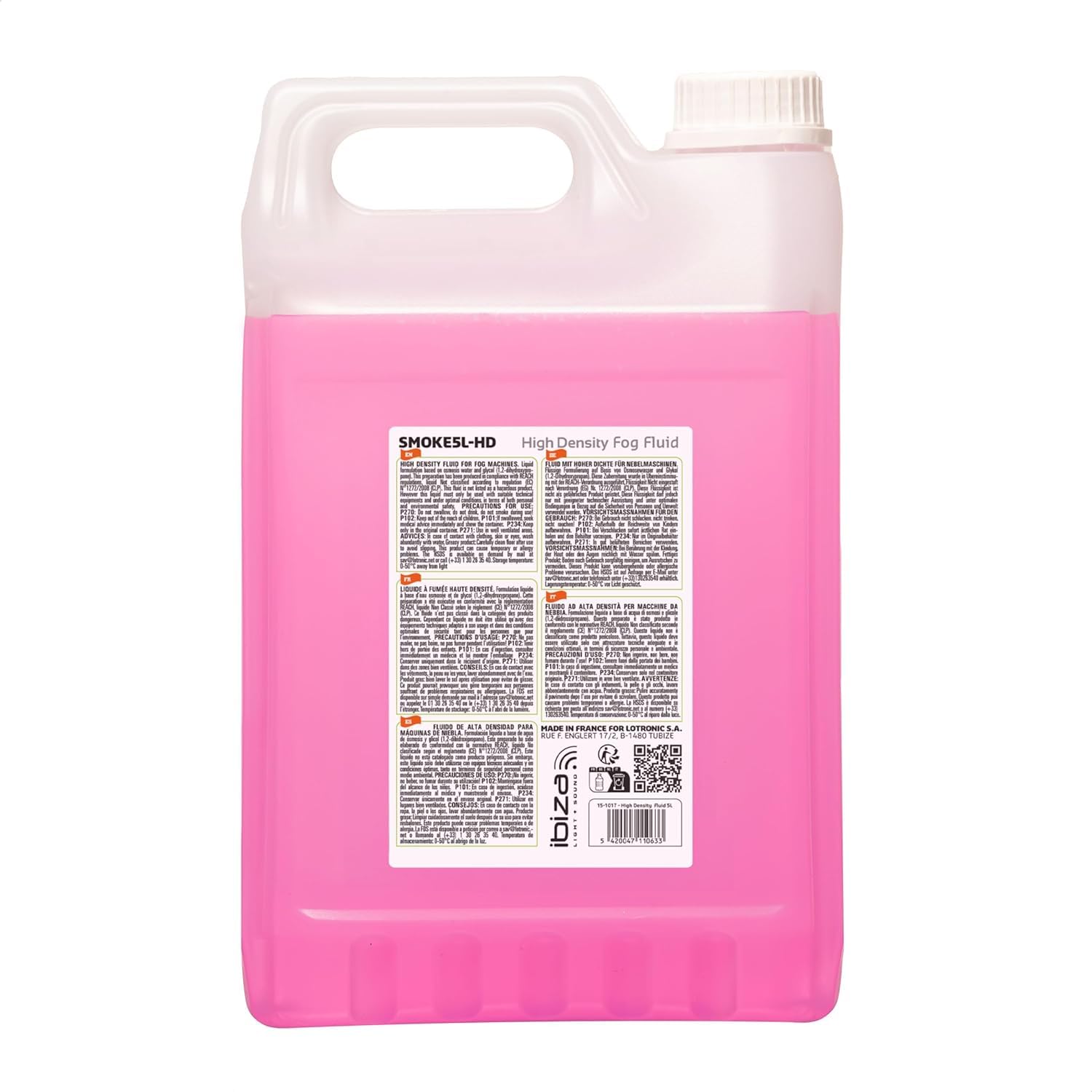 Machine à fumée F1500 PRO & Ibiza SMOKE5L-HD Liquide à fumée haute densité