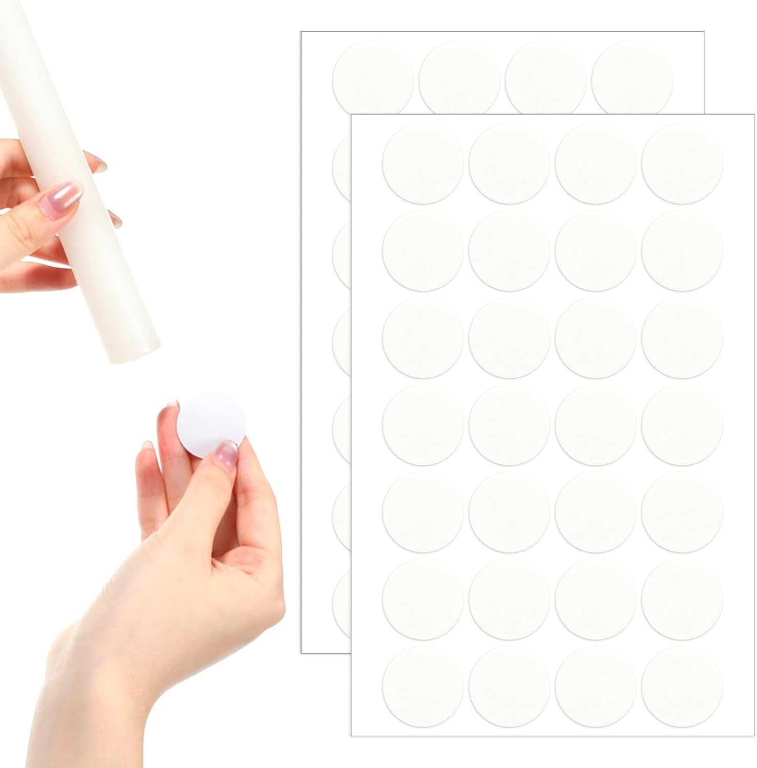 56Pcs Candle Adhesive Taper, Sticky Taper Candle Holder, Adhesive Candles Grips for Small Candlesticks Stabilizer Accessories