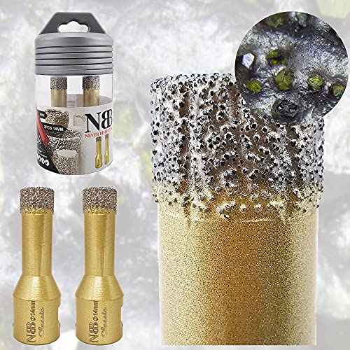 NBB vacuum brazed diamond hole saw with M14, Classic Golden type - Image 3