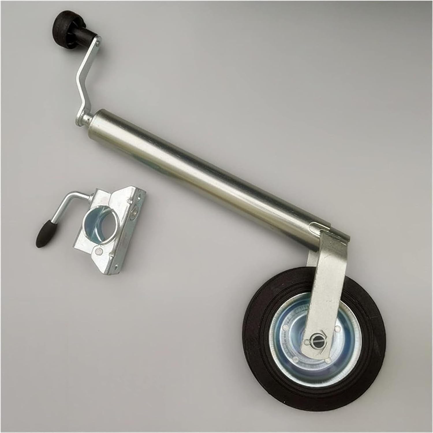 Trailer Jack Wheel Boat Trailer Jack with Wheel 48mm Tube Caravan Accessories Camper Parts Stand Perfect Heavy Duty Bolt On Swivel for All Trailers Campe