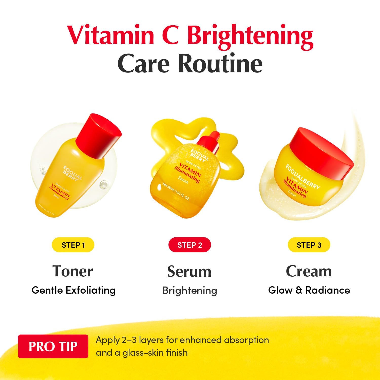 EQQUALBERRY Vitamin Illuminating Serum Double Pack | Niacinamide 4% & TXA | Brightening Vitamin C Serum for Glow & Hyaluronic Acid | Dark Spot & Uneven Tone Care | Korean Skincare, 1.01 oz (Pack of 2)