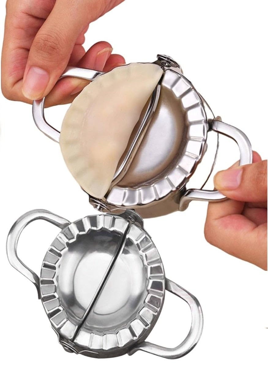 Generic 2 Piece Pack Steel Dumpling Samosa Maker And Qatayef Maker for Home Kitchen And Restaurant Easy to Use