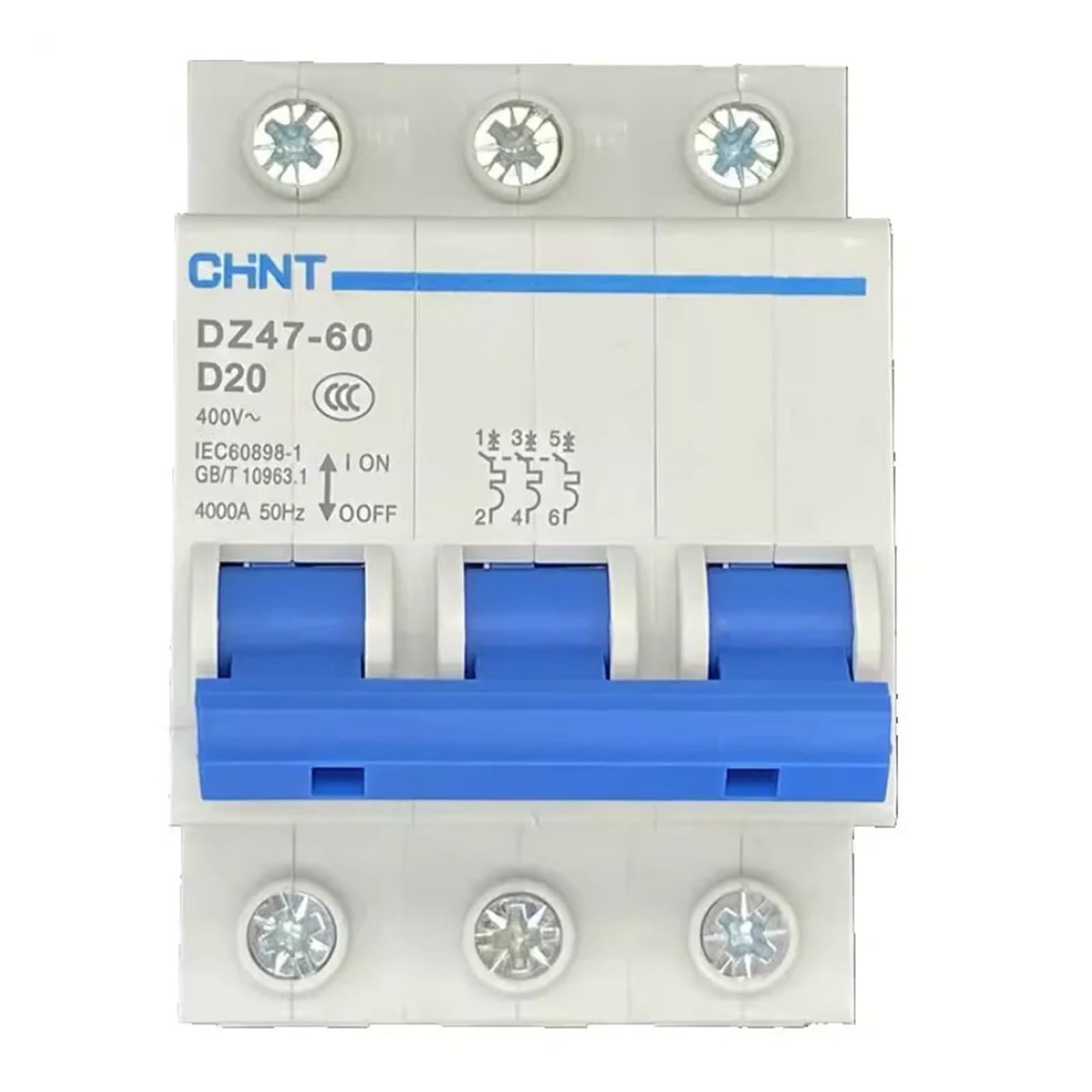 YFHGULBTK 1pcs Circuit Breaker Type D DZ47-60 4P 25/32/40/50/60/80/100/125A(Dz47-60 4p-80a)